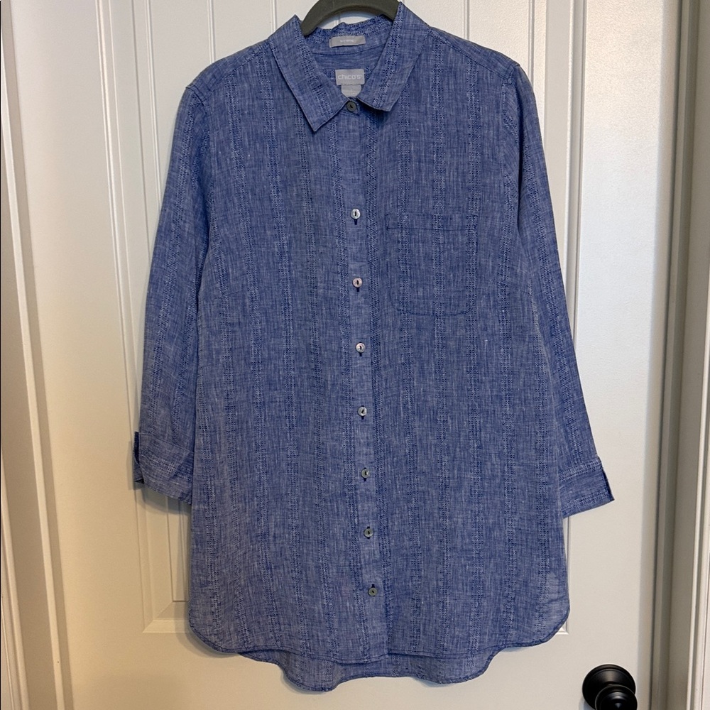 Chico's Blue Button Down Shirt